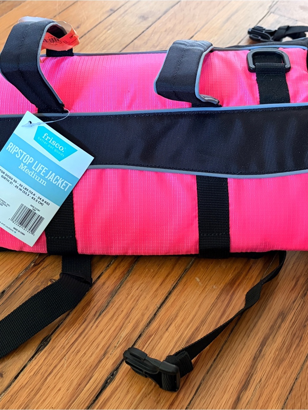 Frisco Ripstop Dog LifeJacket - Bright Pink (Medium/30-55lbs) NWT